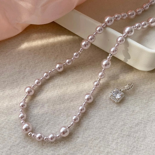 Manta rose pearl necklace