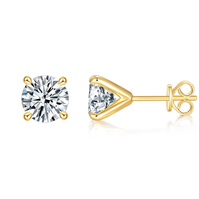Moissanite 4-prong Stud Earring