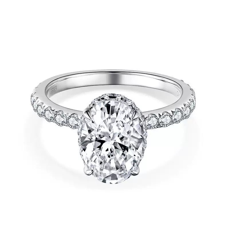 Moissanite Classic Oval Cut Ring