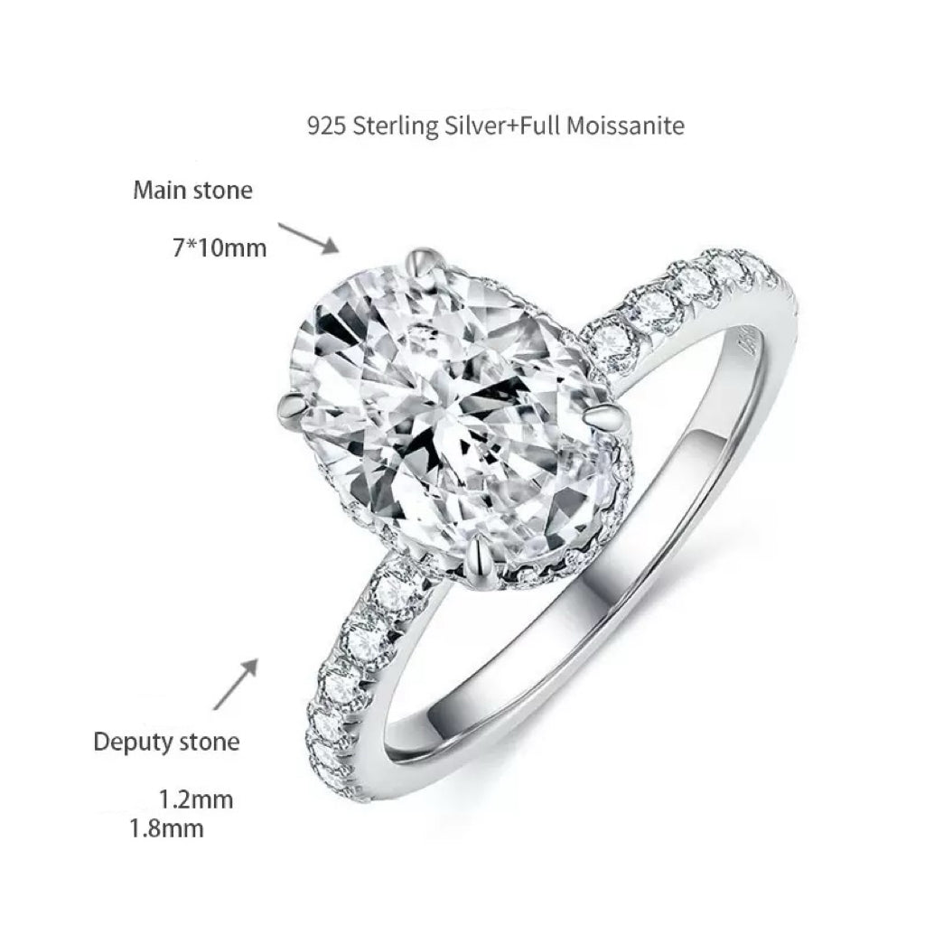 Moissanite Classic Oval Cut Ring