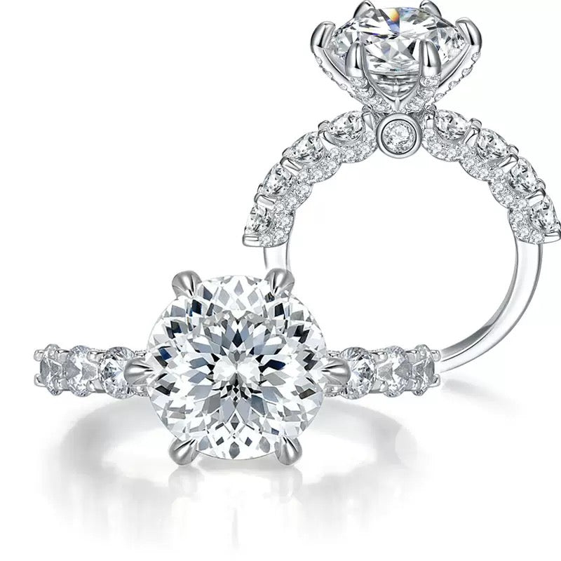 Moissanite Moonlight Firework Cut Ring