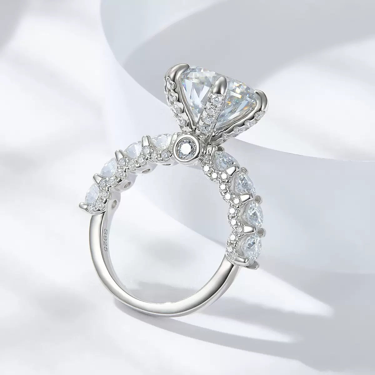 Moissanite Moonlight Firework Cut Ring