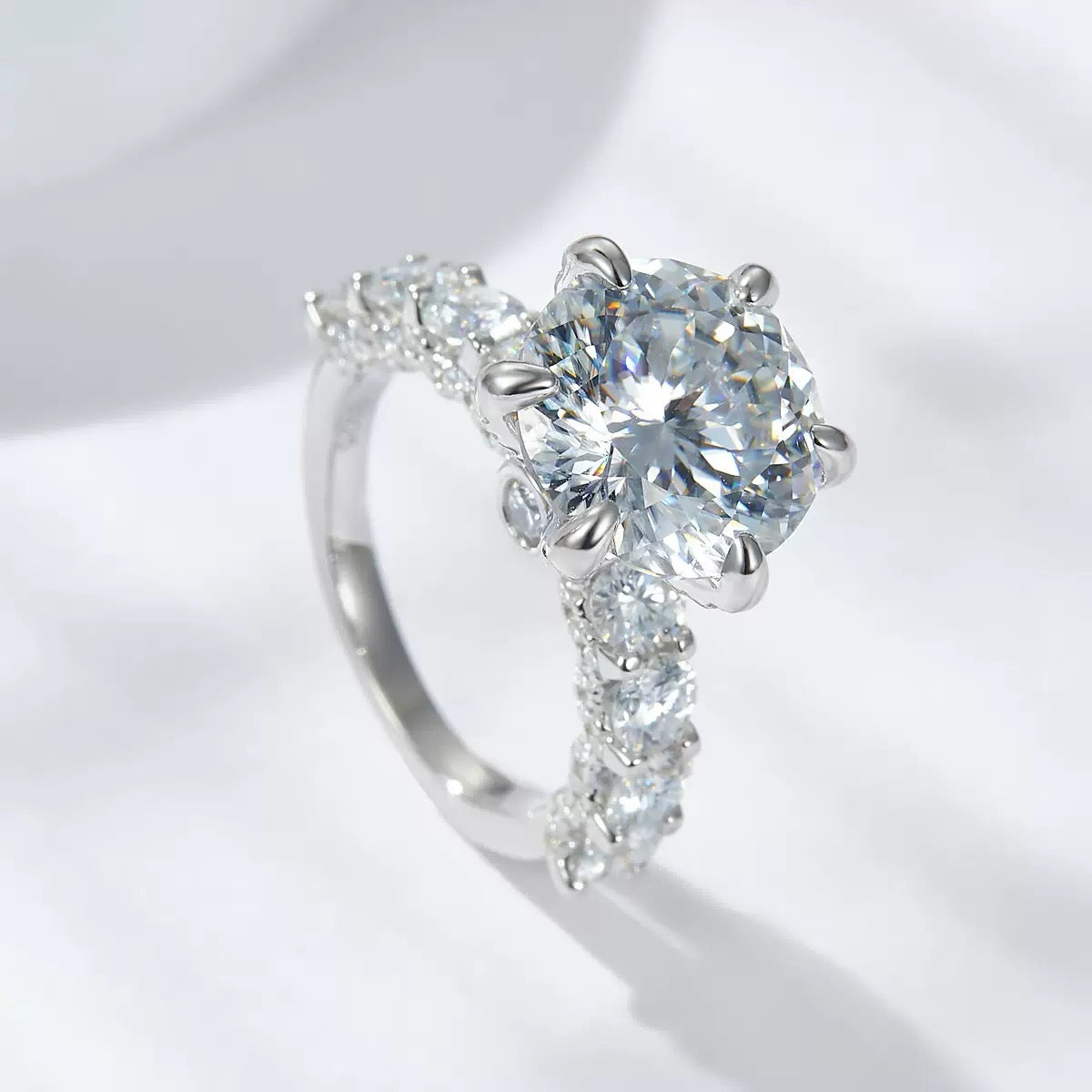 Moissanite Moonlight Firework Cut Ring