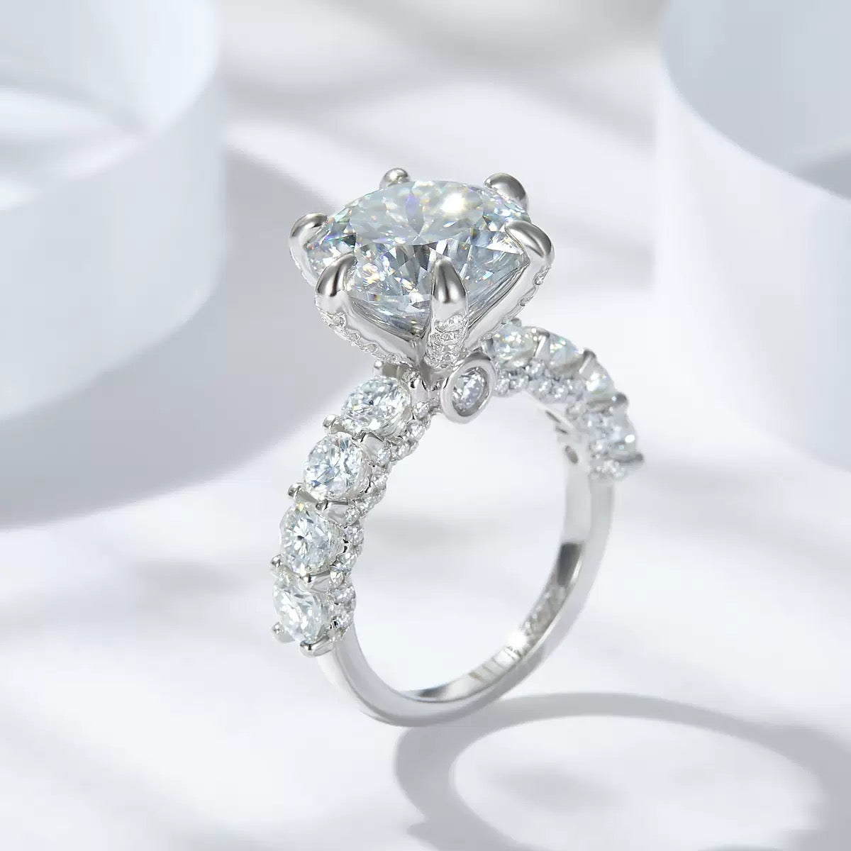 Moissanite Moonlight Firework Cut Ring