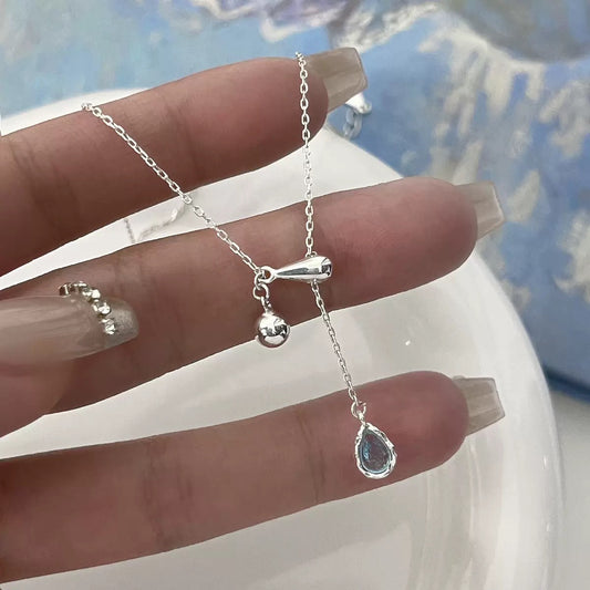 Ocean's Tear Aquamarine Necklace