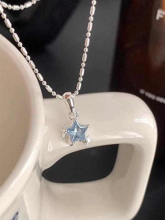 Seastar Teardrop Silver Necklace